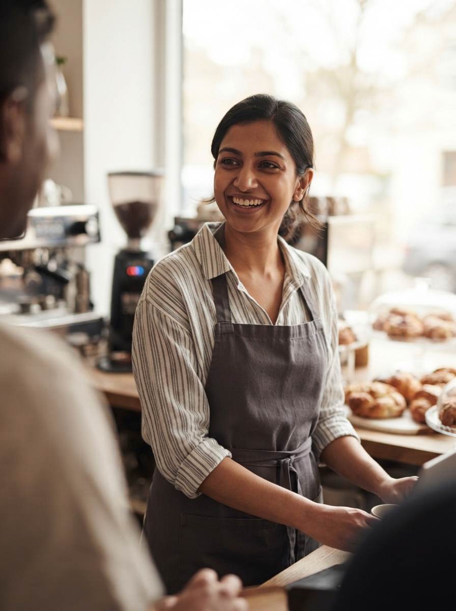 A café owner collecting orders and reservations with SohoForms